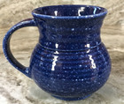 Large Coffee Mug Vintage Belly Design Cobalt Blue  Holds 15 Ounces  New 