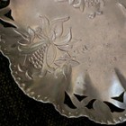 Vintage Hand Hammered Wrought Aluminum Flower Decoration Relish Cheese Tray Dish