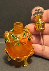 Vanity  Perfume-fancy Refillable Glass Perfume Bottle-orange W roses-q