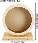 Hamster Wooden Silent Wheel  Small Animal Exercise Wheel Accessories  Quiet Spin
