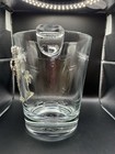 Arthur Court Designs Clear Glass Ice Bucket 1 Qt Palm Tree Aluminum Handles