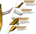 12pcs Hunting Retracted Broadheads 100 Grain Compound Bow Crossbow Arrow Tips