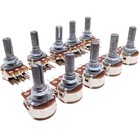 Us Stock 10pcs 10k Ohm B10k Dual Stereo Potentiometer Pots Shaft S 15mm 6pin