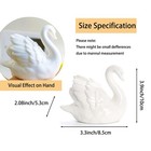 2pcs White Swan Figurines Cake Toppers  Elegant Ceramic Swan Couple Statues F   