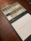 Vintage Botany Microscope Slides Lot Of 89 With Storage Case Triarch Turtox