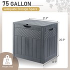33 Gallon Deck Box Outdoor Storage Box With Lockable Lid Easy Assembly Durable
