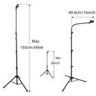 Adjustable Mic Stand Boom Arm Tripod 3 -6  With Clips   3 8 -5 8  Adapter