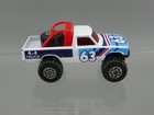 Vintage 1981 Matchbox Diecast 1 64 White   Blue 4x4 Open Back Truck Pickup  63