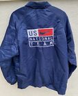 Vintage Nike Us National Team Nylon Jacket Embroidered Logo Satin Look 90s Sz S