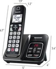 Panasonic Cordless Phone Answering Call Block 1 Handset Black Kx-tgd830m Sealed