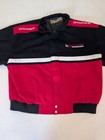 Essex Men s Black red Dodge Motorsports Nascar Full-zip Racing Jacket Xl Ram