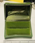 Vintage Mid Century Keepsake Rings Green Celluloid Plastic Display Box