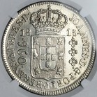 1815-r Ngc Unc Brazil 960 Reis Overstruck Spain Colonial 8 Reales Coin 26051604c