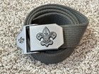 Bsa Boy Scouts Green 42   canvas Belt  up To 38   waist  Gunmetal Buckle W  Eagle