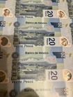 Mexico 20 Pesos New  30 Pcs Uncut Sheet Rare Find   2016 P-122 Serie Z Polymer