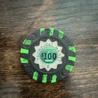 Trump Taj Mahal  100 Casino Chip - Green black Denomination  100