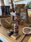 Northwest Coast Totem Pole   Native American  12 3 4    tall  Cedar  