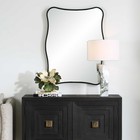 Uttermost 08279 Pavia Vanity Mirror Satin Black Iron 28  X 36 
