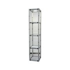 81 1in Square Portable Spiral Tower Display Case With Shelve  Top Light  Panels