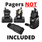 Unication G4 G5 Voice Pager Fire 2 Way Radio Black Leather Case Metal Belt Clip
