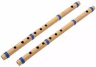 Handmade Indian Bamboo Bansuri Flute G   G Scale Musical Instrument Set Of 2 Pcs