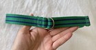 Ralph Lauren   Sz 3t   Toddler Green Blue Striped Fabric Belt Double D Buckle