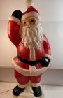 Vintage Waving Santa Claus Christmas Blow Mold 40    General Foam Usa - Working
