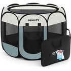 Dog Cat Playpen  Puppy Pet Crate Tent Cage  Home Enclosure Kennel Grey