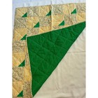Crib Quilt Kids 36x39 Yellow Green Floral Patchwork Handmade Gender Neutral Baby