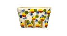 Anthropologie Ceramic Pottery Berry Basket Red Yellow Blue Green Fruit Pattern