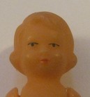 Vintage Dollhouse Miniature Rubber Girl Doll Marked 800 On Back Arms legs Move