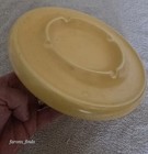 Vtg Yellow Ceramic 9  Large Ashtray 50s 60s Rare Htf 