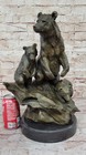 Vintage Austrian Hot Cast Bronze Golden Bear Cub Vienna Statue Sculpture Figure