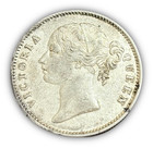 East India Company 1840 Silver Rupee Divided Legend High Grade Victoria Queen