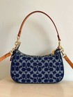 Coach Caf82 Denim natural Teri Shoulder Bag Signature Denim Outlet Us Shipping
