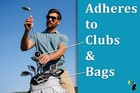 Golf Club Labels Personalized  24  - Waterproof  5 X 2  Silver 