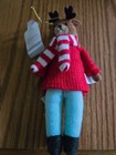 Lot Of  4 Assorted Christmas Ornaments Wondershop Brushed Wool Felt Wood Cloth