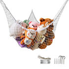 Set Of 2 Corner Hammock Net Jumbo Stuffed Plush Animals Storage Organizer White