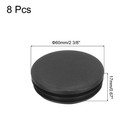 8pcs Round Plastic Hole Plugs  2 3 8 Inch  60mm  Black Insert Tubing End Cap
