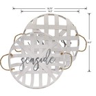 Seaside White Tobacco Basket Wall Decor