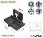 Alpine Wall Mounted Baby Changing Station Foldable Ada Diaper Table Black 