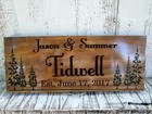 Personalized Custom Carved Wooden Sign  Last Name Rustic Home Wall Decor