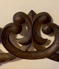 1880s Antique 18   - 8    Carved Wood  Pediment Crest Victorian French Scroll Topper