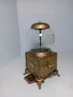 Jelly Belly Candy Dispenser Gumball Machine 8 5  Gold 2007 Glass Bowl