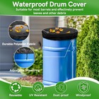 55 Gallon Drum Lid Cover - Water Storage Barrel With 25 5 Inches  Black