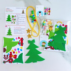 24 Sets Christmas Tree Necklace Kits  Diy Foam Stickers For Kids  Classroom Pack