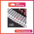 Pagow 5 Yards Cotton Eyelet Lace Trim  White Cotton Floral Scalloped Lace For Se