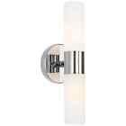 Duo 14  Modern Wall Sconce With Frosted Glass Shades  For Bathroom vanity  Chrom