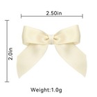 50pcs Ivory Self Adhesive Satin Ribbon Bows For Gift Wrapping Premade