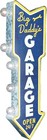 Big Daddy s Garage Double-sided Marquee Sign With Vintage Print And Led Bulbs   
